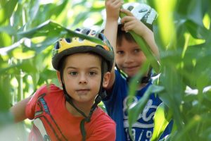 Two Local Boys Playing in a Cornfield