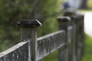 Fence establishing boundary line